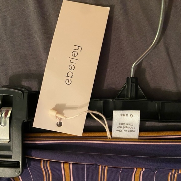 NWT EBERJEY GIRLS 2 PIECE BLUE &
BROWN “RIVERIA STRIPES DAIYA” BIKINI SET SIZE 6 - Picture 10 of 12